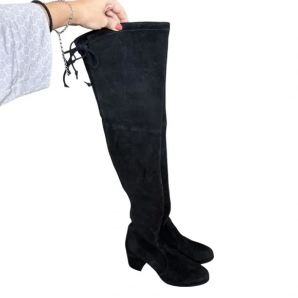 STUART WEITZMAN Landmark Over-the-Knee Suede Boots Size 7.5 - Picture 5 of 13